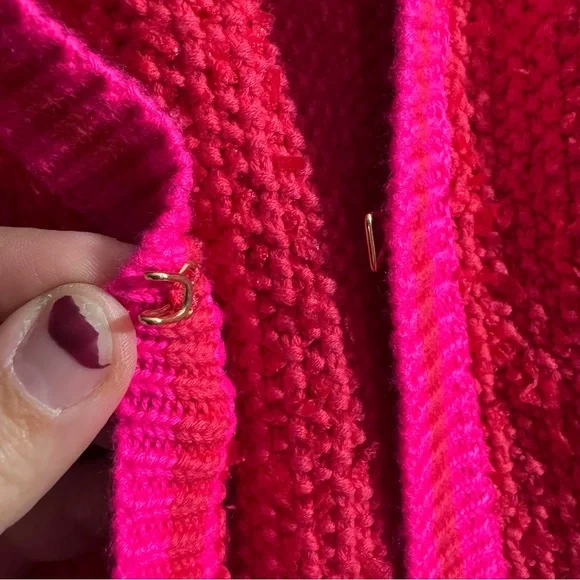 💗 Lilly Pulitzer Textured Knit Cardigan Pink XL - Picture 4 of 8
